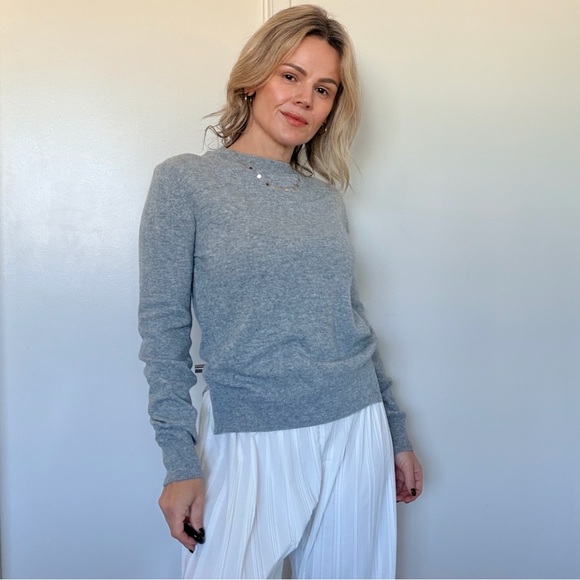 Almina Concept Crew Neck Sweater in Gray - Picture 5 of 10